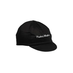 Cotton Cycling Cap Black Traditional Logo