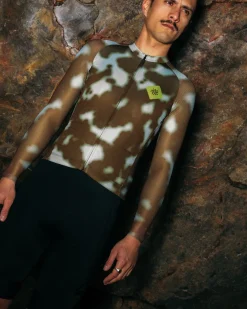 Men's Core Long Sleeve Jersey Marble Dark Brown