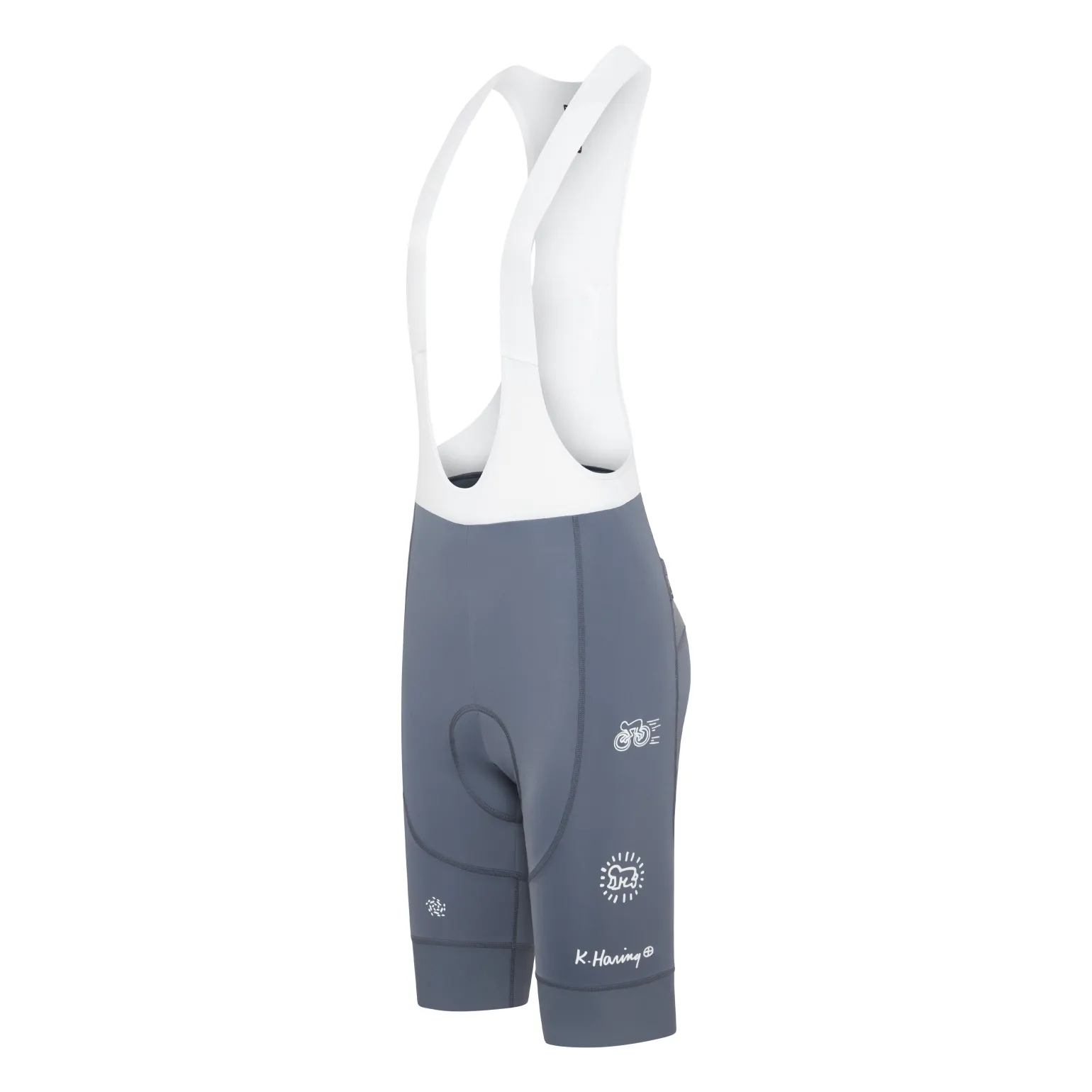 Women's Core Bib Shorts Keith Haring x PM Grey