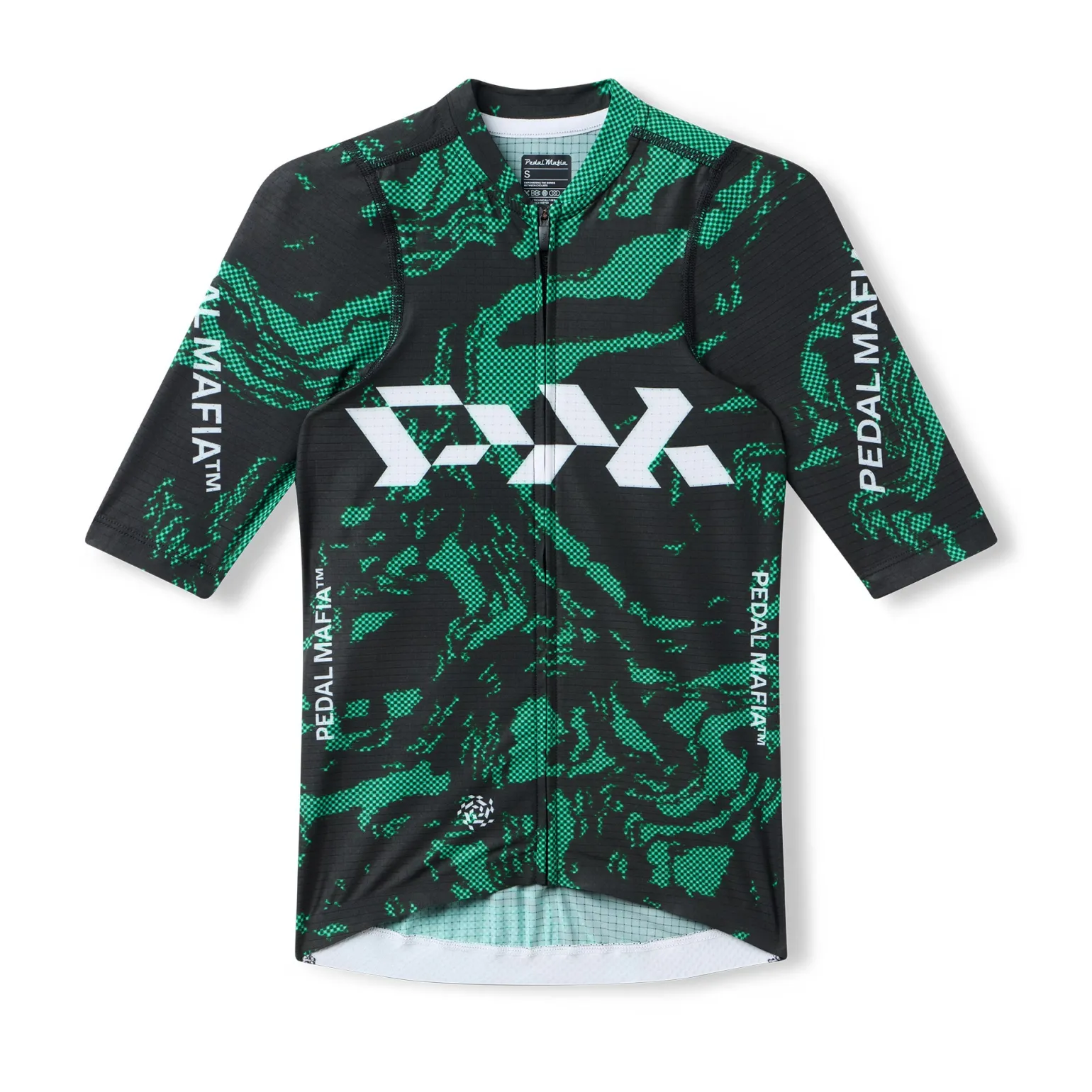 Women's Pro Race Jersey Glitch Flow Shadow Green